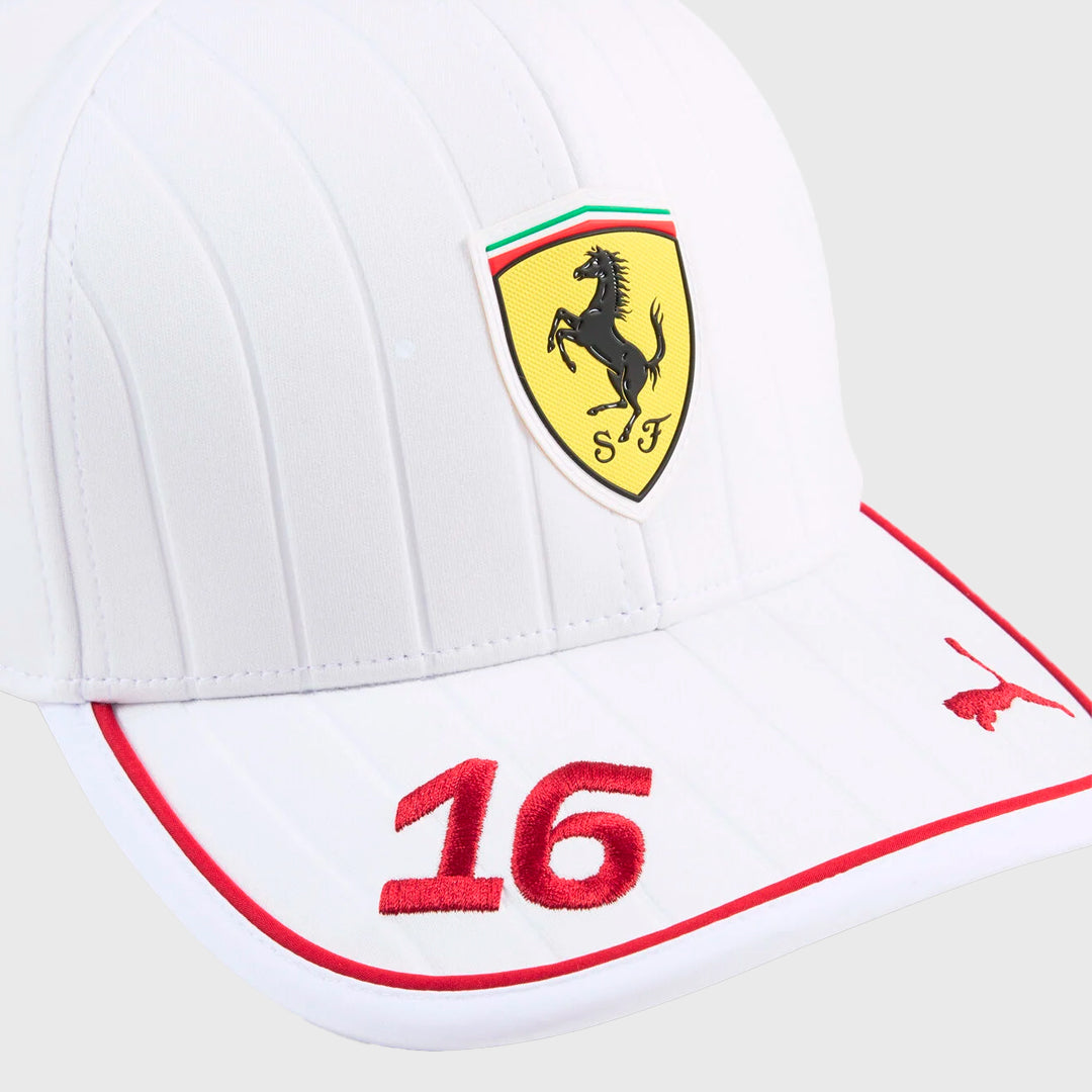 Gorra Ferrari de Charles Leclerc GP Miami 2025